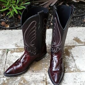 J Chisholm Eel Cowgirl Boots Size 7.5